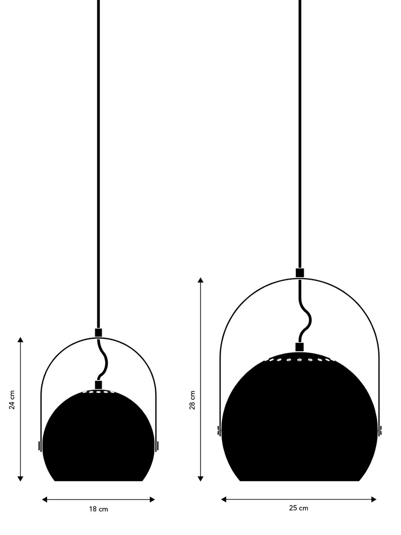 Frandsen - Ball m. Håndtag Ø19 - Blank Kobber