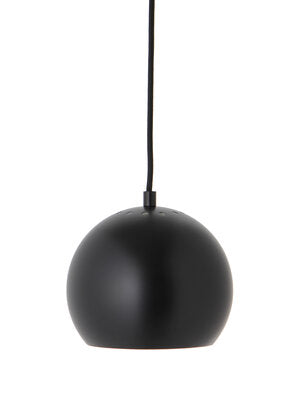 Frandsen - Ball Glas Pendel Ø18 - Matt Sort m. Indvendig Hvid