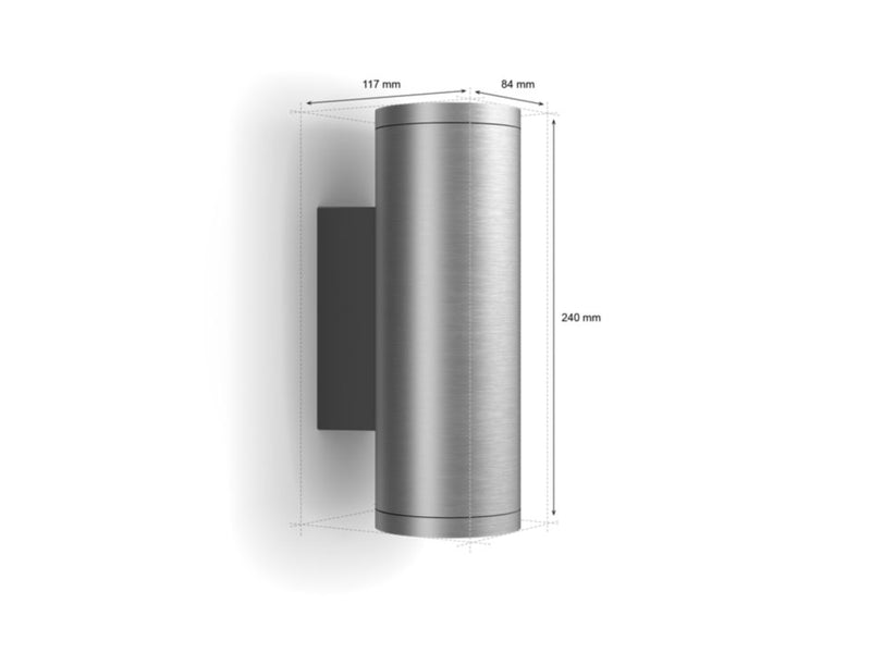 Philips Hue Appear Væg 2*8W 1180lm WCA Inox