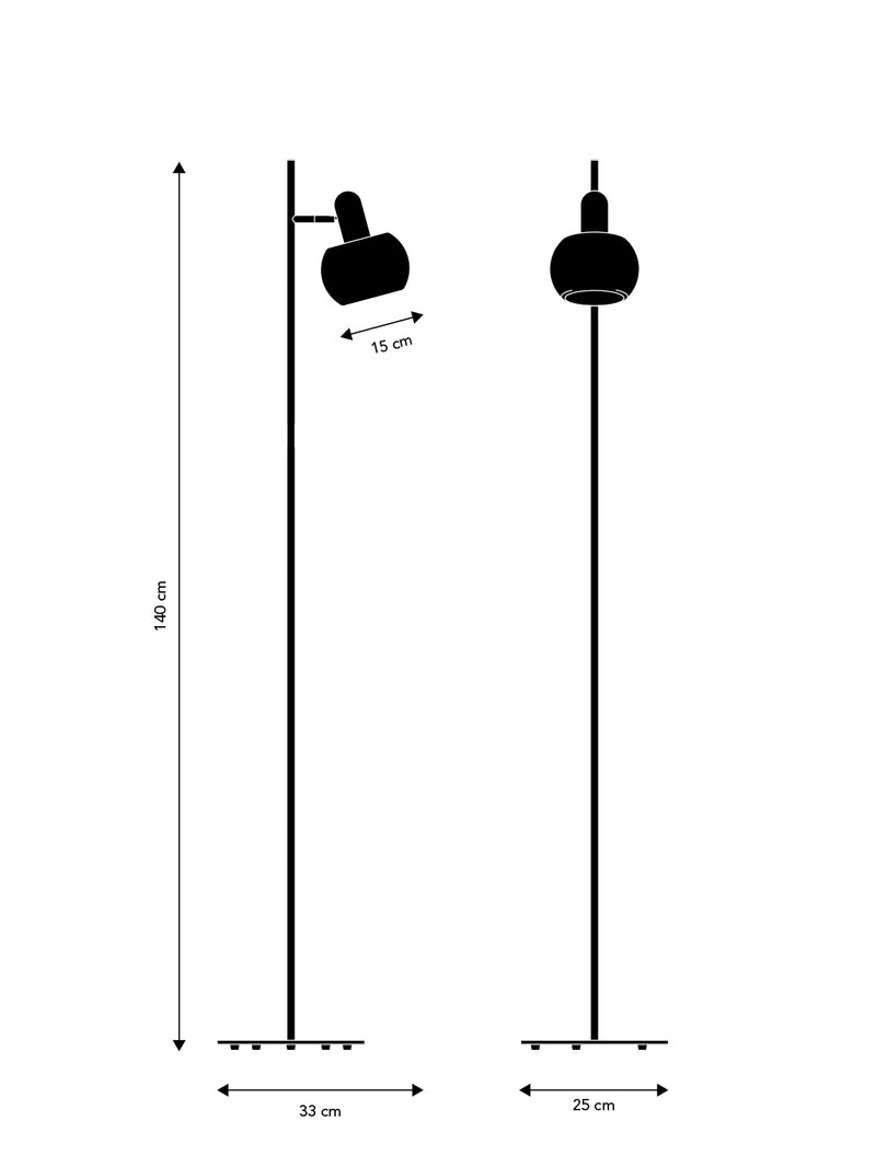 Frandsen - BF 20 Single Gulvlampe, Matt Sort