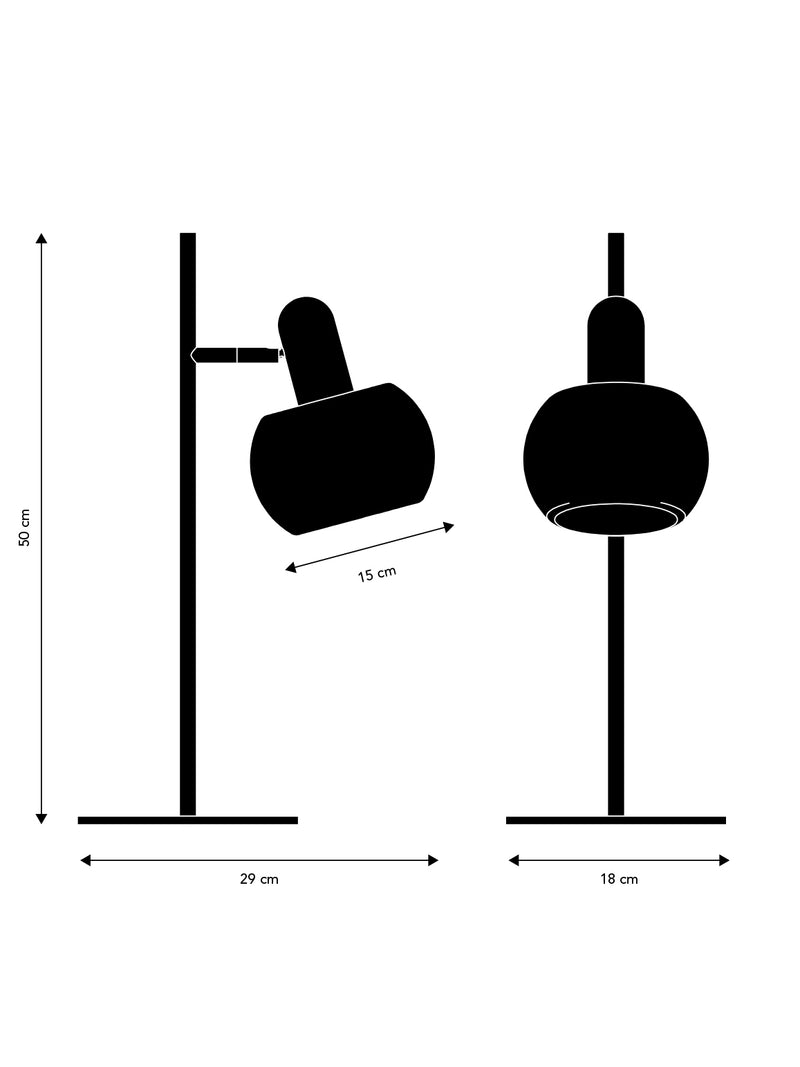 Frandsen - BF20 Bordlampe Ø15, Matt Sort