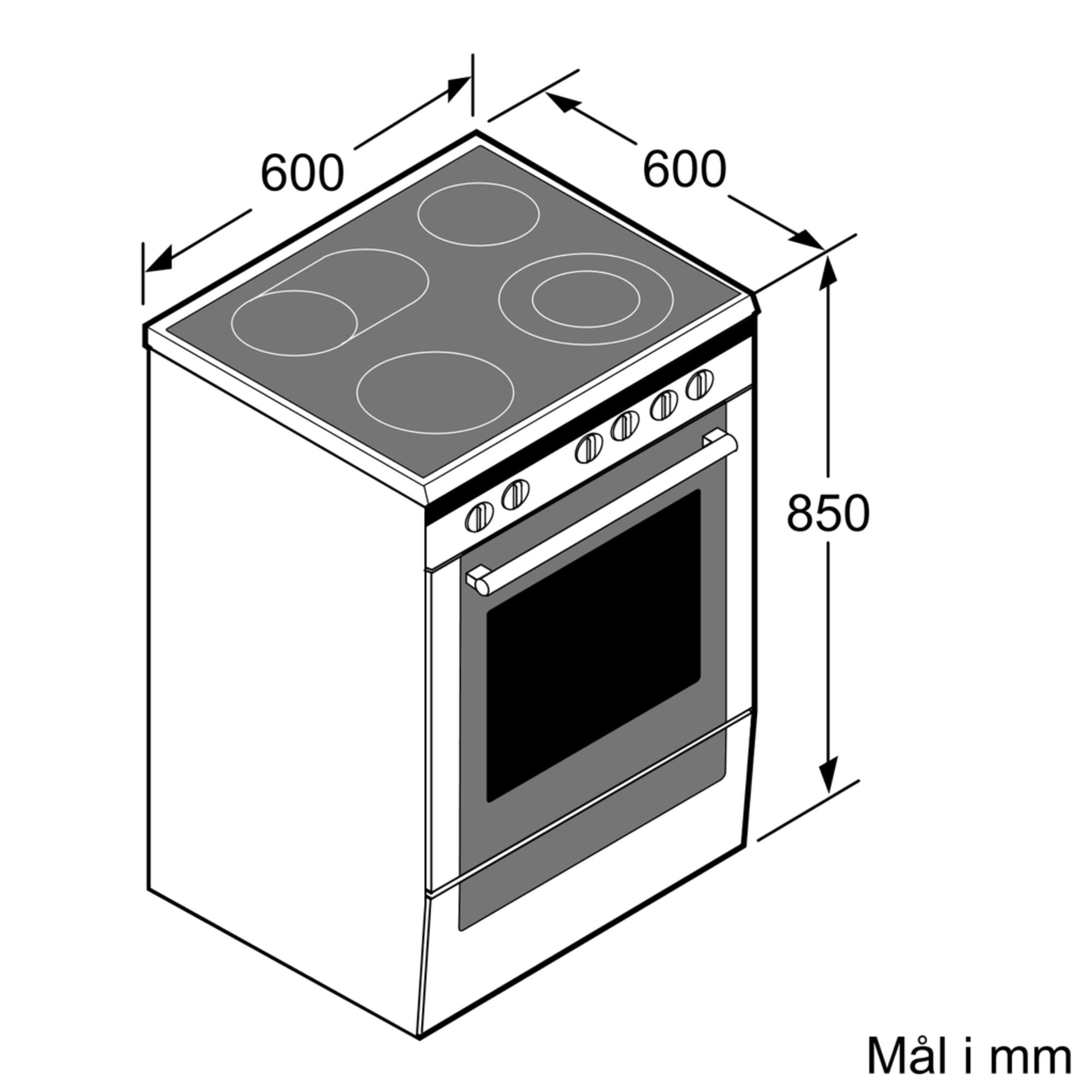 Bosch HKS59G220U - Glaskeramisk komfur