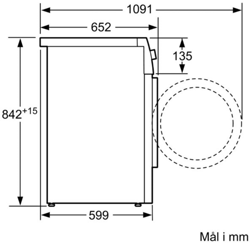 Bosch WTG864B8DN - Kondenstørretumbler inkl 4 års garanti!