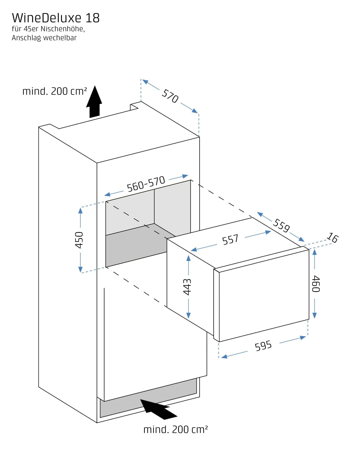 Caso WineDeluxe E18 Vinkøleskab