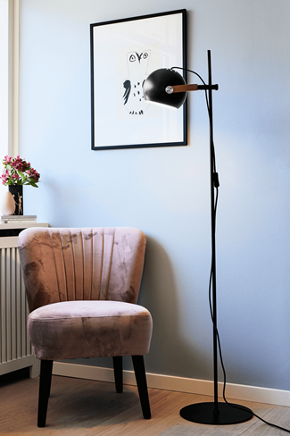 DC Gulvlampe Sort Ø18 - Halo Design
