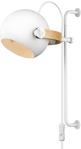 DC Væglampe Hvid Ø18 med arm - Halo Design