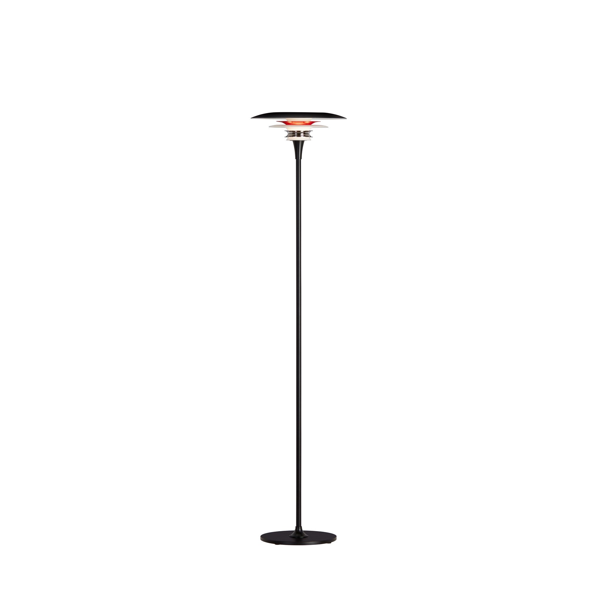 Diablo Gulvlampe Ø30 Mat sort, blank rød G9