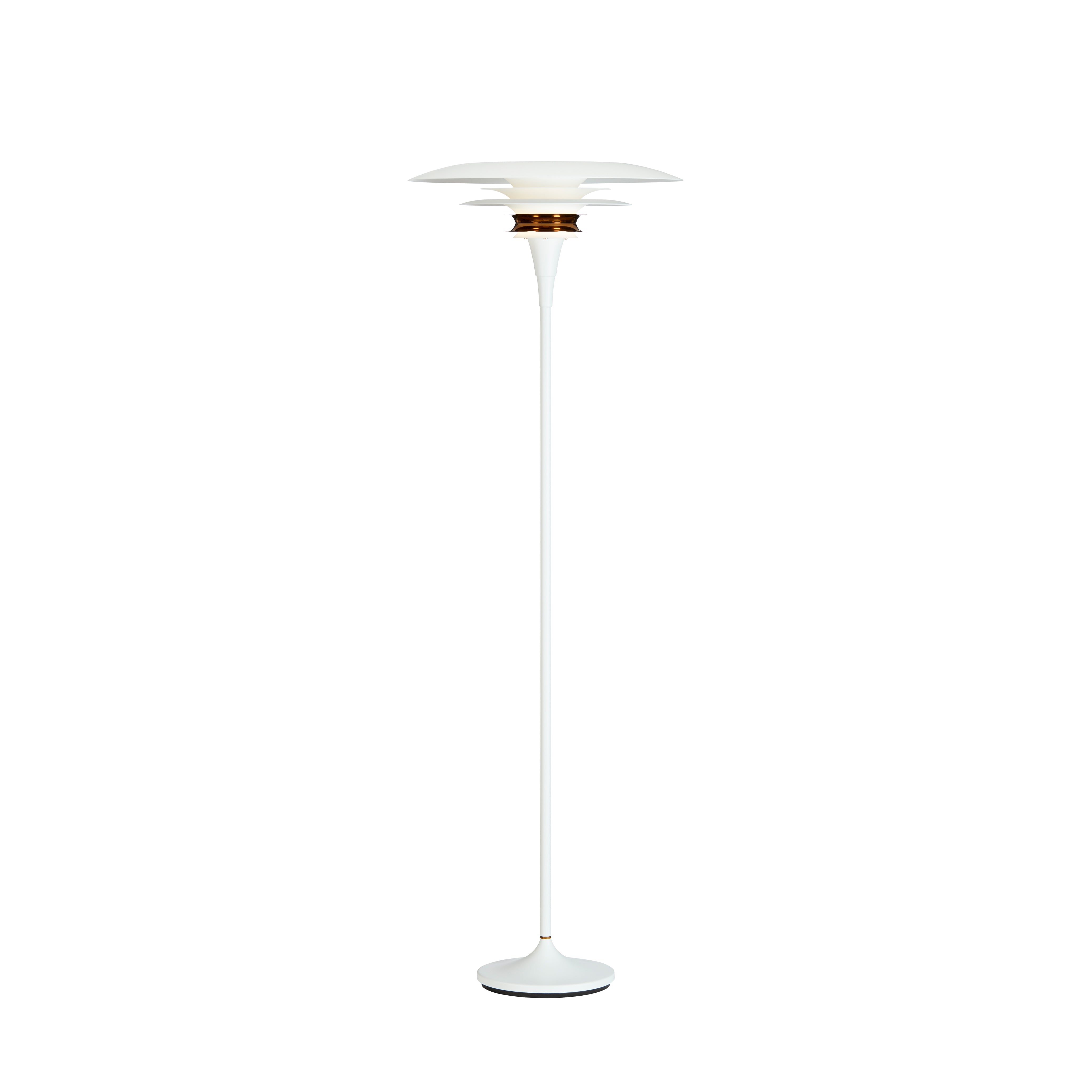 Diablo Gulvlampe Ø50 Hvid, messing E27 - Belid