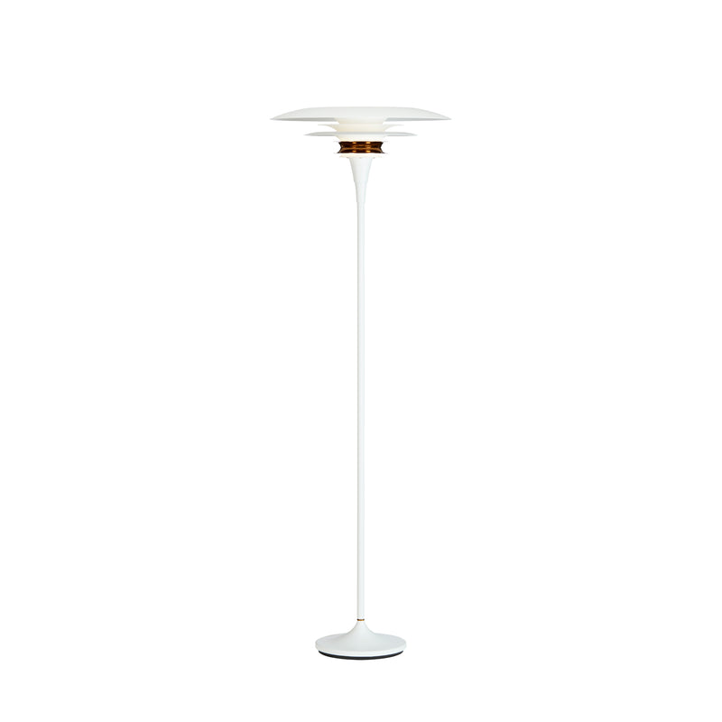 Diablo Gulvlampe Ø50 Hvid, messing E27 - Belid