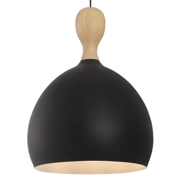 Dueodde Pendel Metal, Træ Ø39 Sort - Halo Design