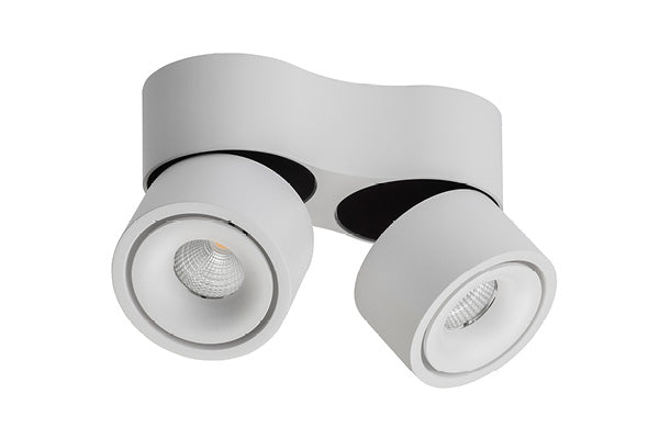EASY Mini Double W275 Væg-Loftslampe m. kabelhul Hvid - Antidark