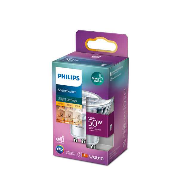 Philips LED Spot 4,8W 355lm GU10 Scene Switch