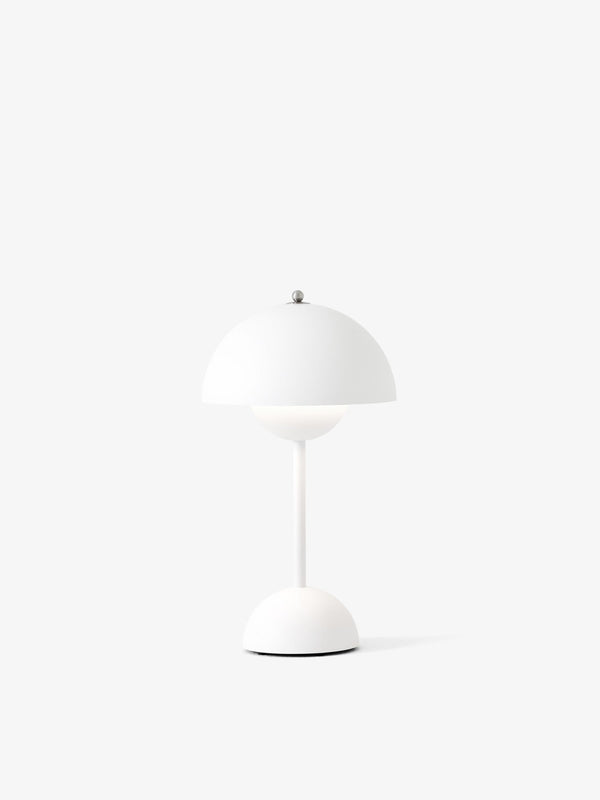 Mat hvid Flowerpot portable bordlampe VP9