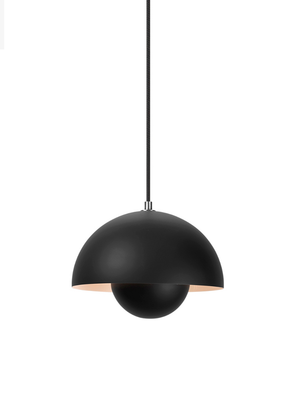 Mat sort Flowerpot pendel lampe fra &Tradision