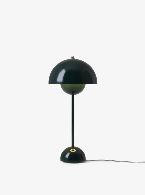 Mørkegrøn designlampe fra Verner Panton Flowerpot VP3