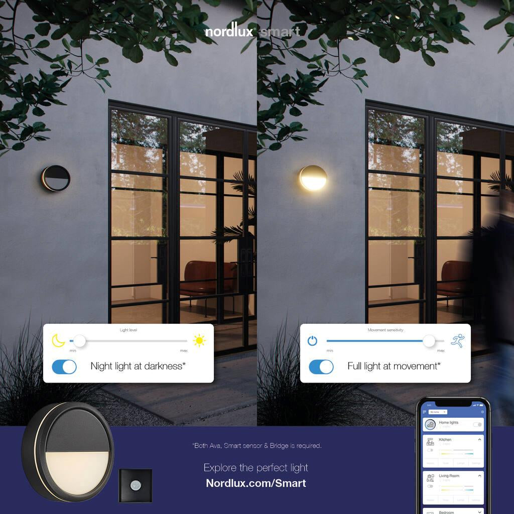 Nordlux - Ava Smart LED Loft, Sort/Opalhvid