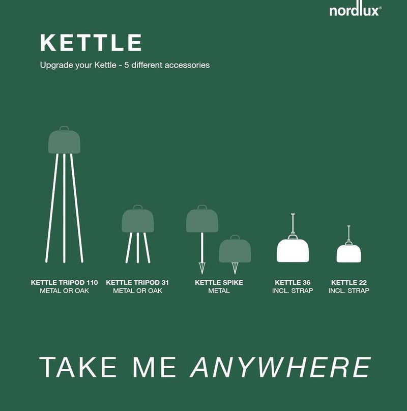 Kettle Tripod 31 Bordlampe, Sort - Nordlux