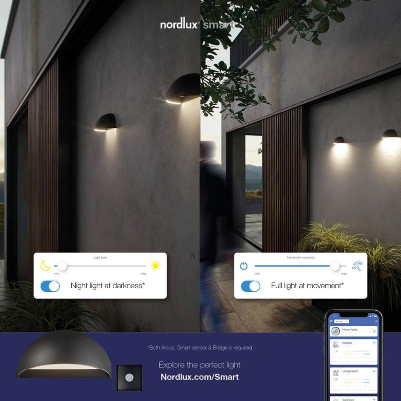 Nordlux - Arcus Smart LED Væg, Grå