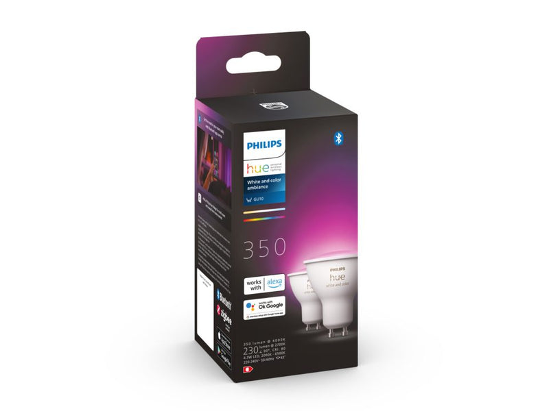 Philips Hue Spot 4,3W 350lm v.4000K WCA GU10 2P BT