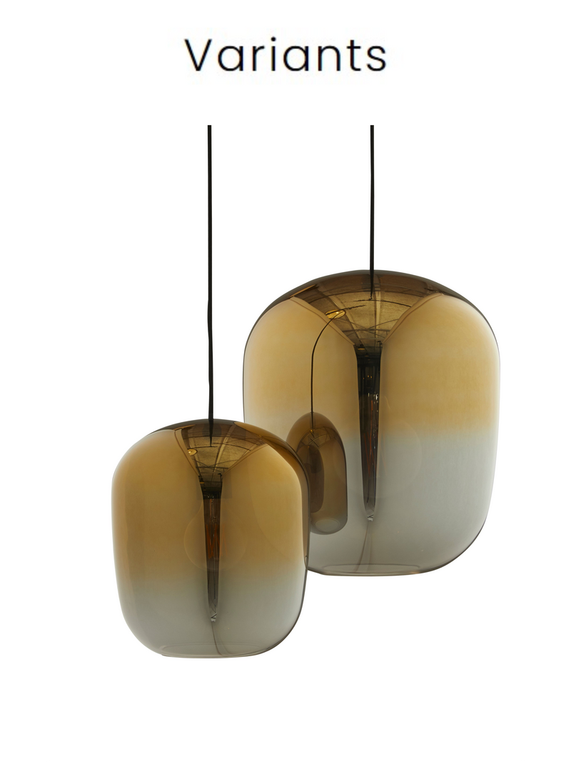 Frandsen - OMBRE Glas Pendel Ø35, Guld/Grå Platin