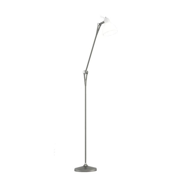 Luxy F1 Gulvlampe Grafit, satin hvidt glas - Rotaliana