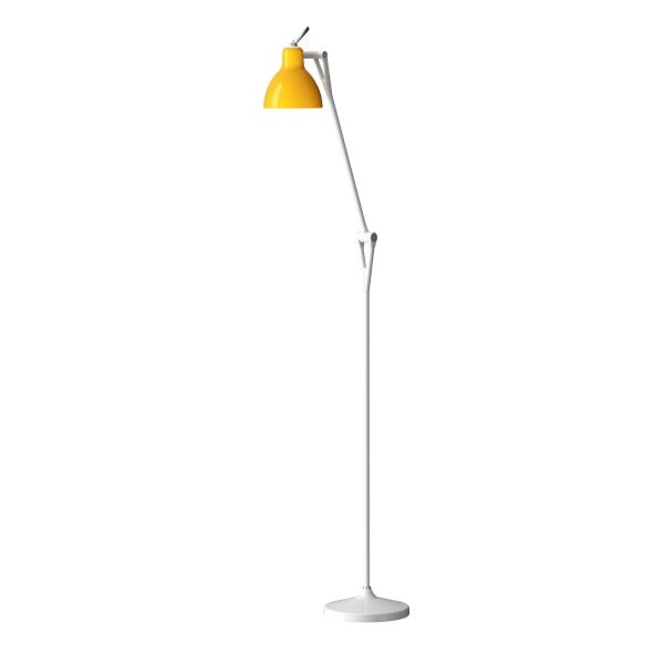 Luxy F1 Gulvlampe Hvid, blank gul - Rotaliana