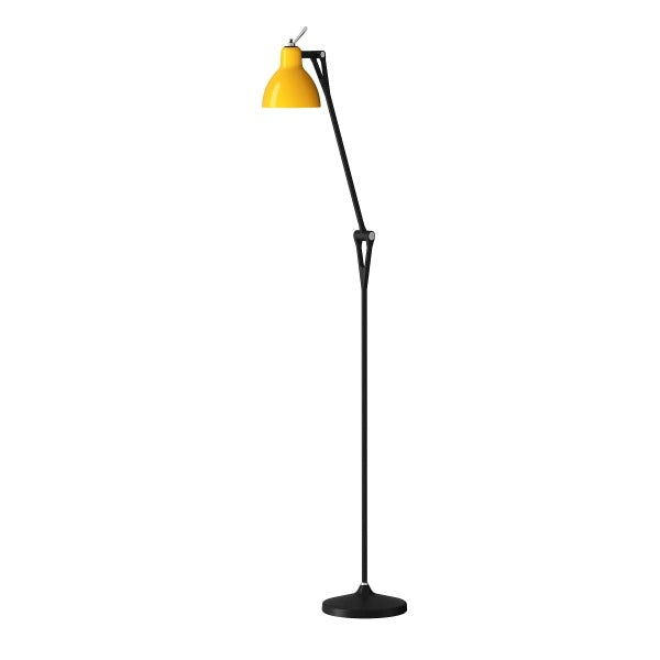 Luxy F1 Gulvlampe Sort, blank gul - Rotaliana