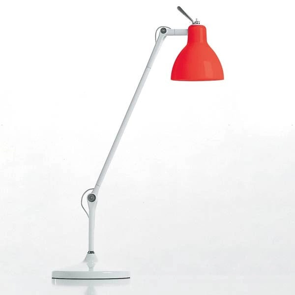 Luxy T1 Bordlampe Hvid, blank rødt glas - Rotaliana