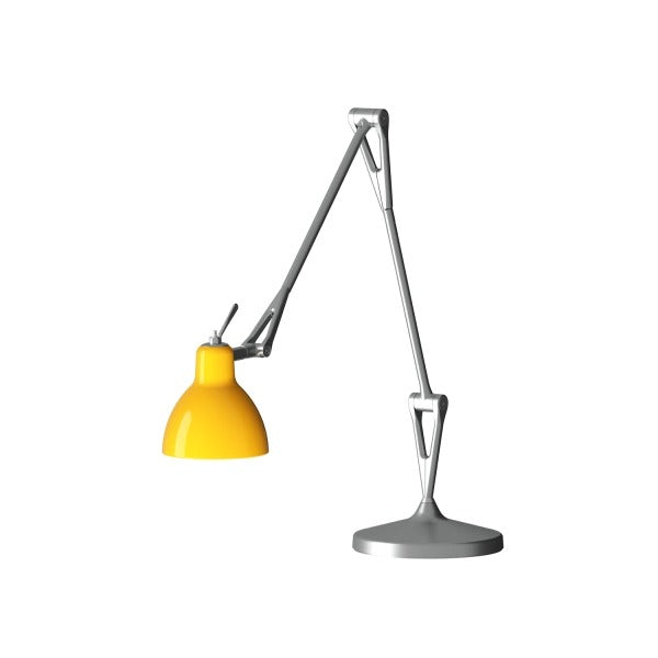 Luxy T2 Bordlampe Alu, blank gul - Rotaliana