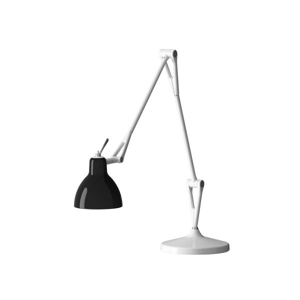 Luxy T2 Bordlampe Hvid, sort glas - Rotaliana