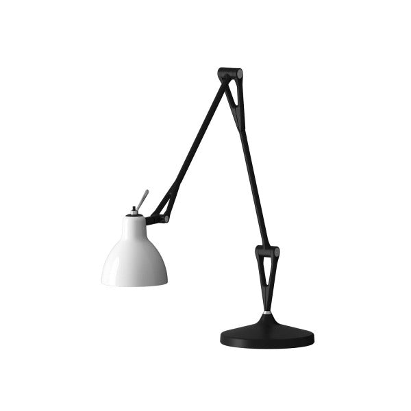 Luxy T2 Bordlampe Sort, blank hvidt glas - Rotaliana