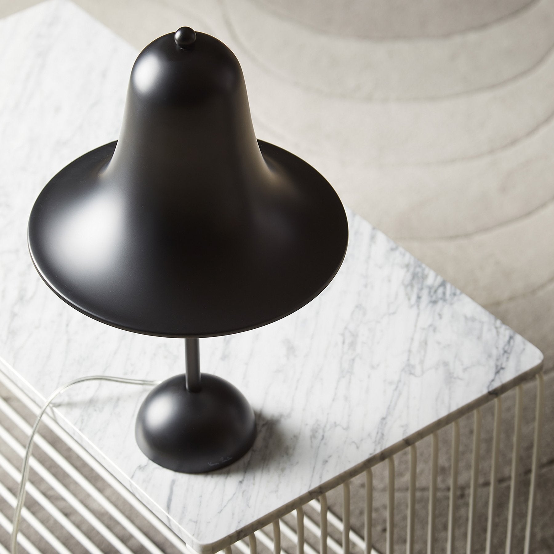 Pantop bordlampe Ø23 Mat Sort