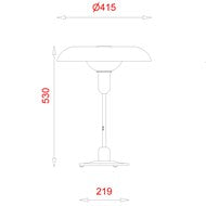 Piet Hein RA 400 Bordlampe Sort