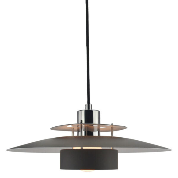 SØRUP Pendel Ø40 Sort, Krom - Halo Design