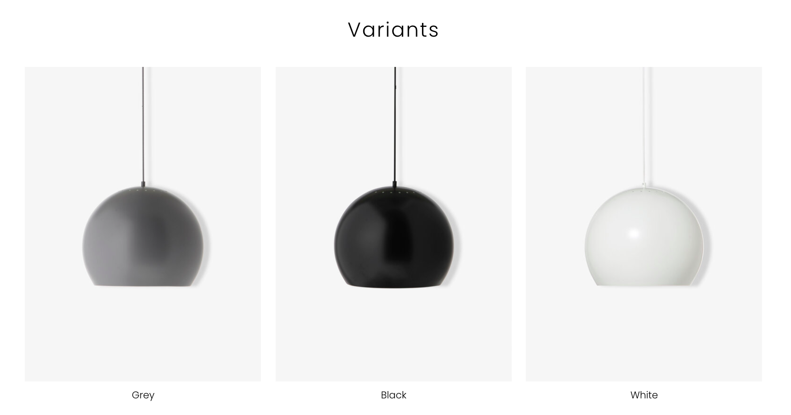 Ball Pendel Ø40 Matt Sort