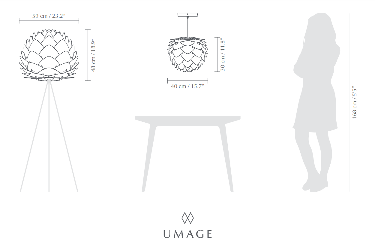 UMAGE - Aluvia Medium Ø59 Lampeskærm, Perle Hvid