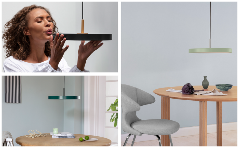 UMAGE - Asteria Mini Ø31 Pendel m. Messing Top, Rubin Rød