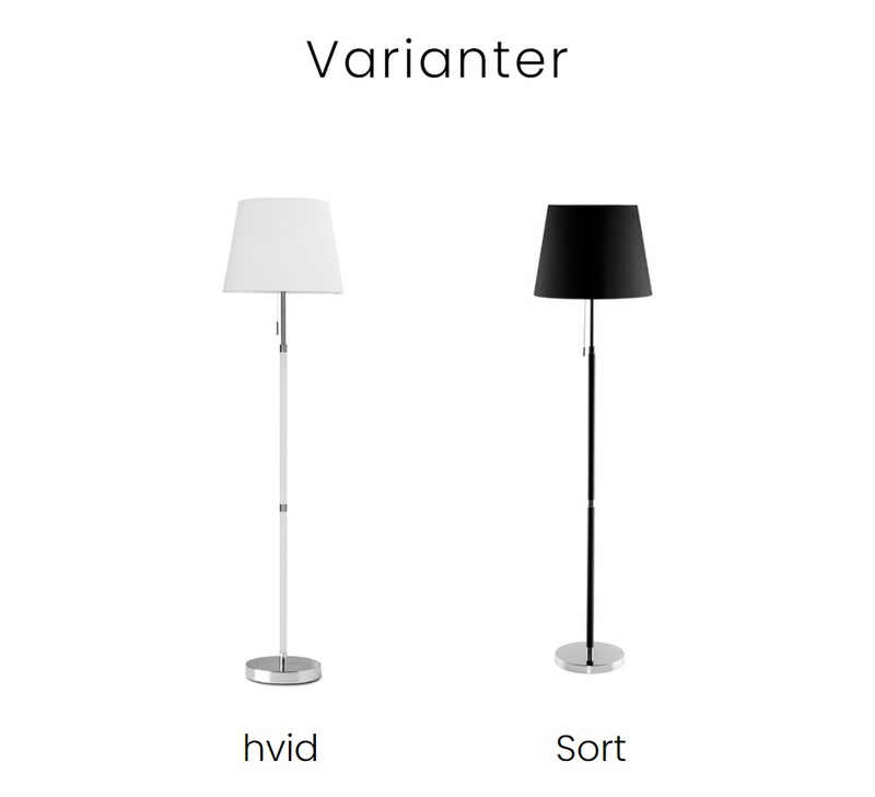 Frandsen - VENICE Gulvlampe ø40, Sort/Krom