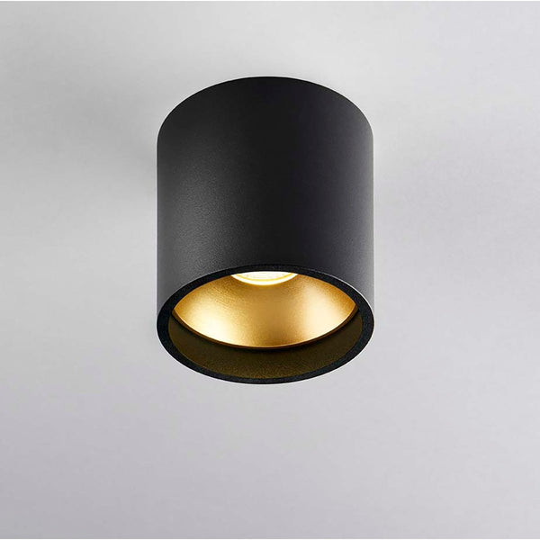 SOLO ROUND BLACK/GOLD LED 3000K