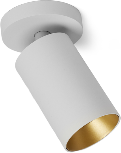 SpotOn Circle1 Loftslampe Hvid, Guld - Antidark