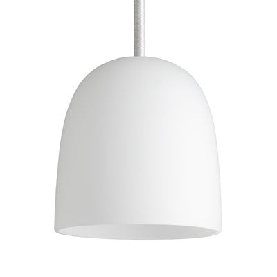 Super 115 Pendel opal glas - Hvid Ledning