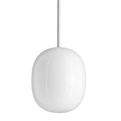 Superæg 150 Pendel opal glas - Hvid Ledning