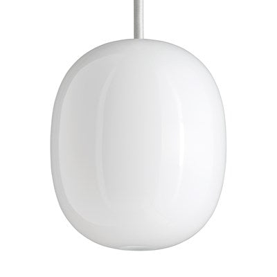 Superæg 300 Pendel opal glas - Hvid Ledning