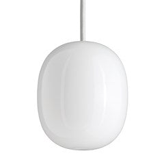 Superæg 200 Pendel opal glas - Hvid Ledning