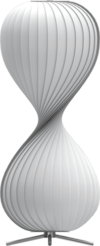 TR10 Plastic White H105 Gulvlampe - Tom Rossau