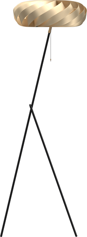TR5 Aluminium Gold Ø40 Gulvlampe - Tom Rossau