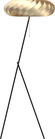TR5 Aluminium Gold Ø60 Gulvlampe - Tom Rossau