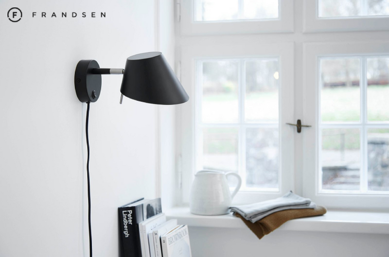 Frandsen - OFFICE Væglampe Ø18, Mat Sort