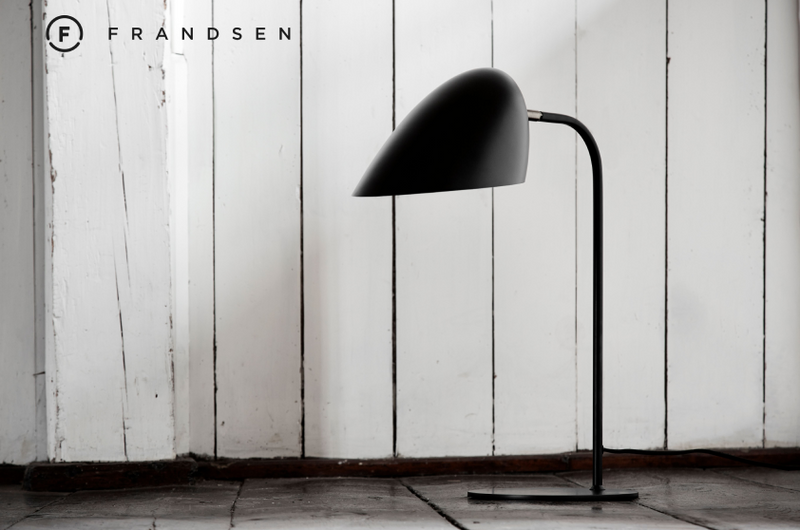 Frandsen - HITCHCOCK Bordlampe Ø30, Sort Mat Messing