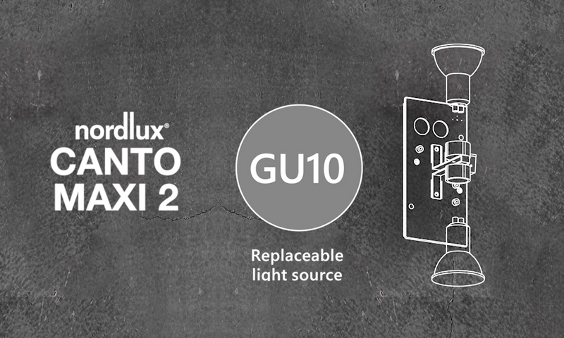Nordlux - Canto Maxi Kubi 2 Væglampe, Grå